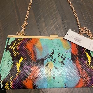 Steve Madden BPRCLESS Teal Multi clutch
